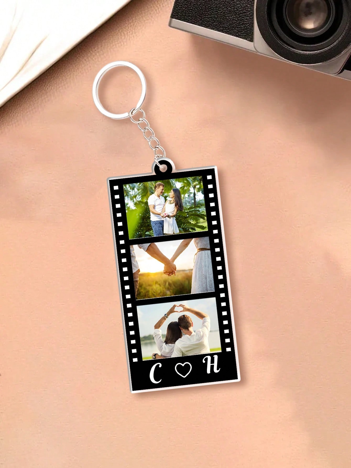 Customized Color Photo Keychain with Acrylic Pendant
